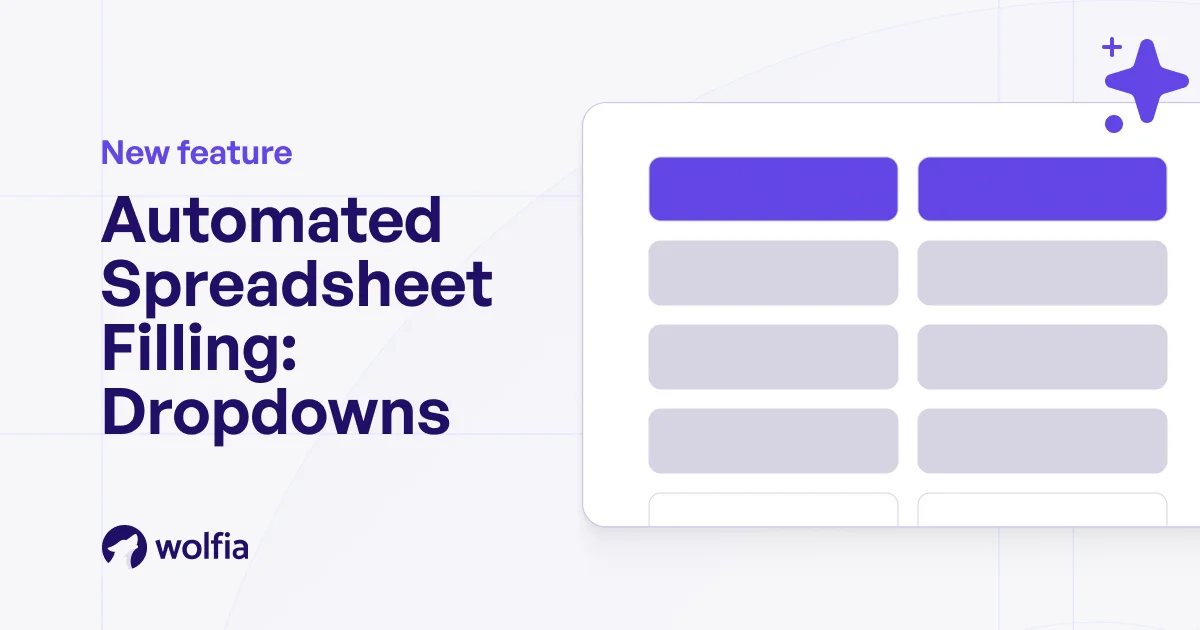 Expanding automated spreadsheet filling: Dropdowns
