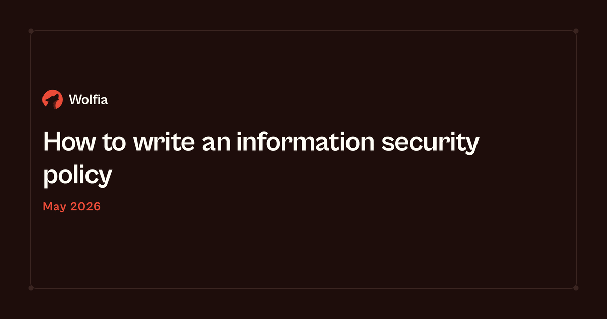 How to write an information security policy