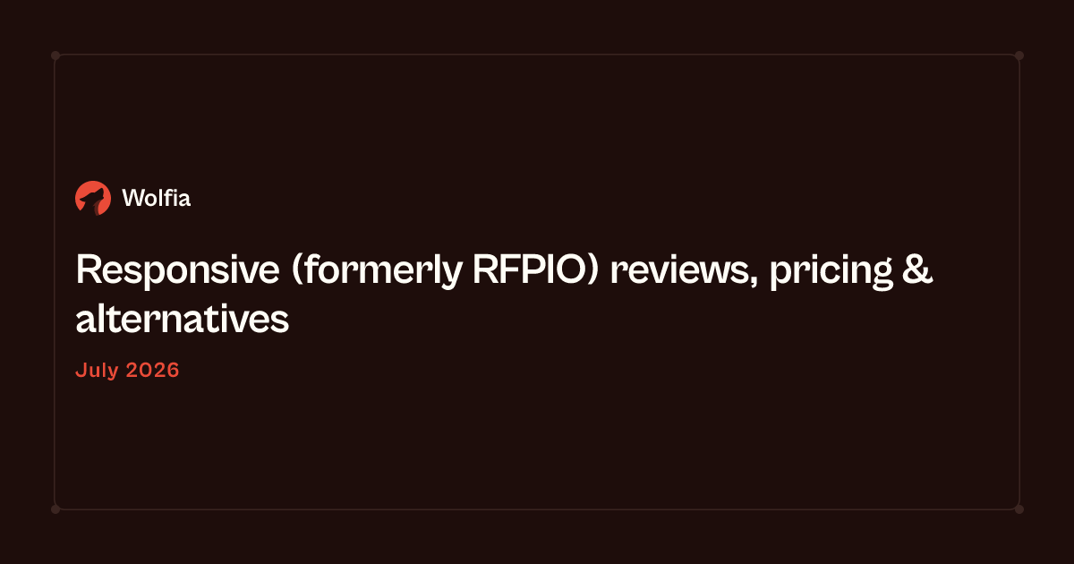 Responsive (formerly RFPIO) reviews, pricing & alternatives