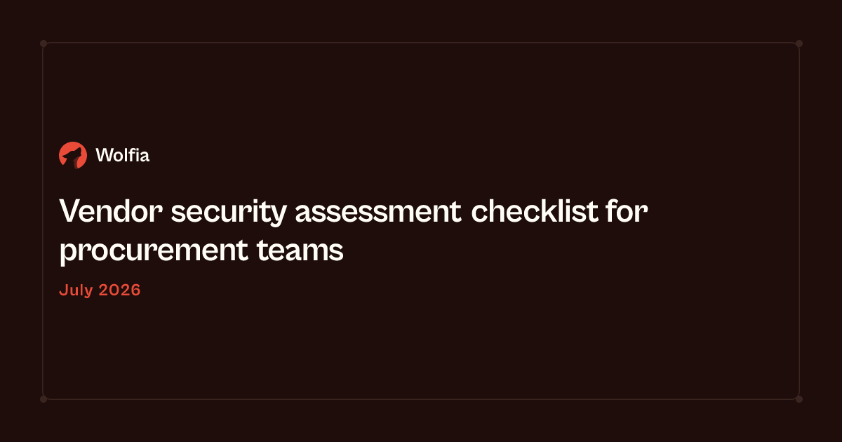 Vendor security assessment checklist for procurement teams
