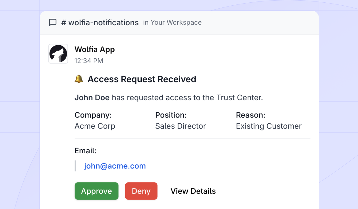 Notification settings for Slack and email alerts